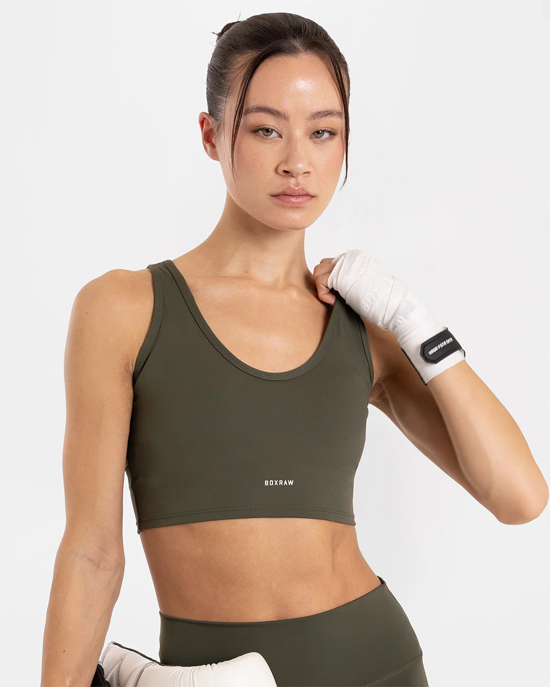 Annie Tank Bra - Dark Olive - Image 4