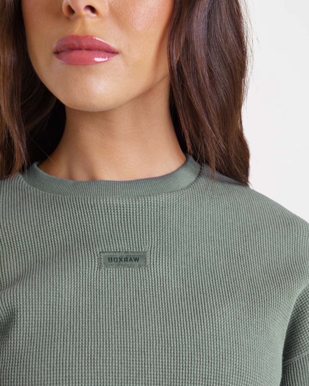 Shirley Waffle Oversized T-Shirt - Green - Image 6