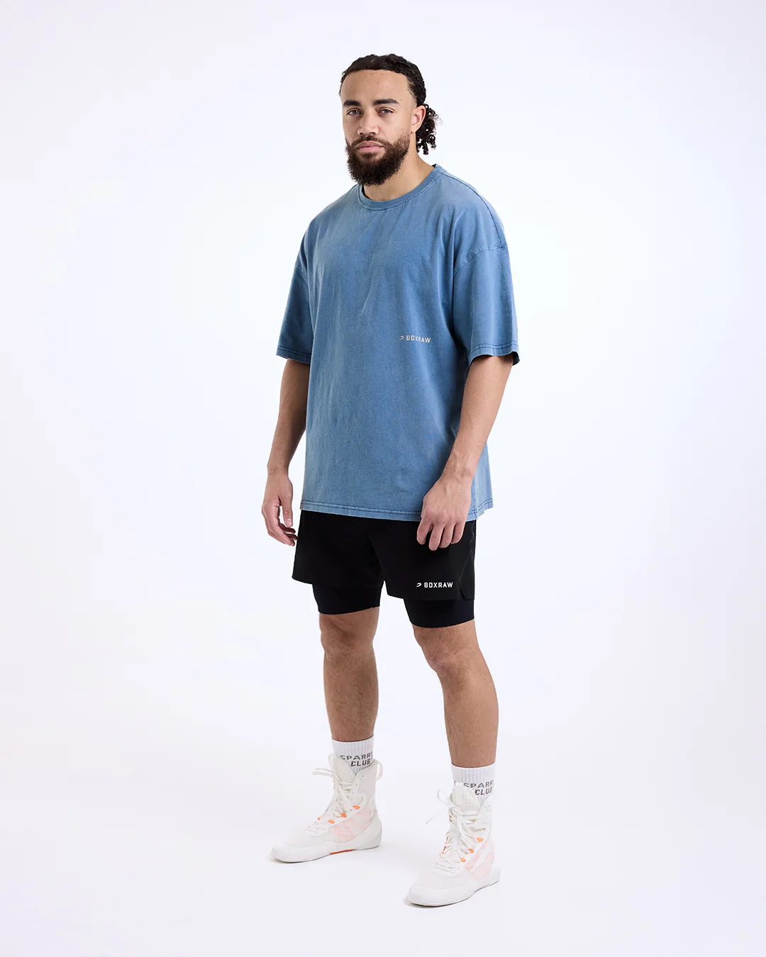 Sparring Club Oversized T-Shirt - Washed Baby Blue - Image 2